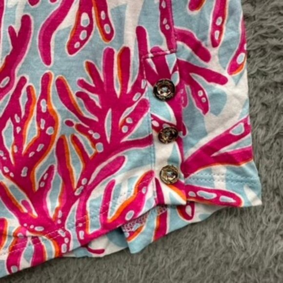 Lilly Pulitzer Women's XS Long Sleeve Pink‎ Coral 100% Pima Cotton Top Colorful - Picture 3 of 10
